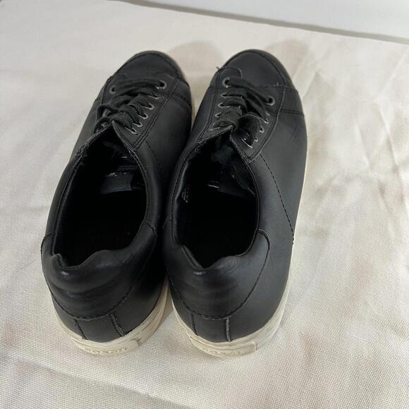 Coach Womens Shoes Size 7 B Black Leather Sneakers  Lace Up - Picture 4 of 13